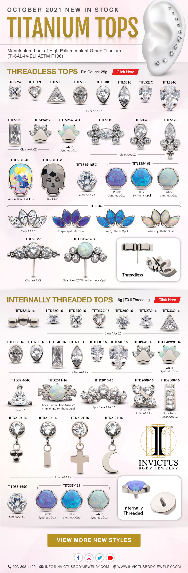 Invictus New Style Titanium Tops