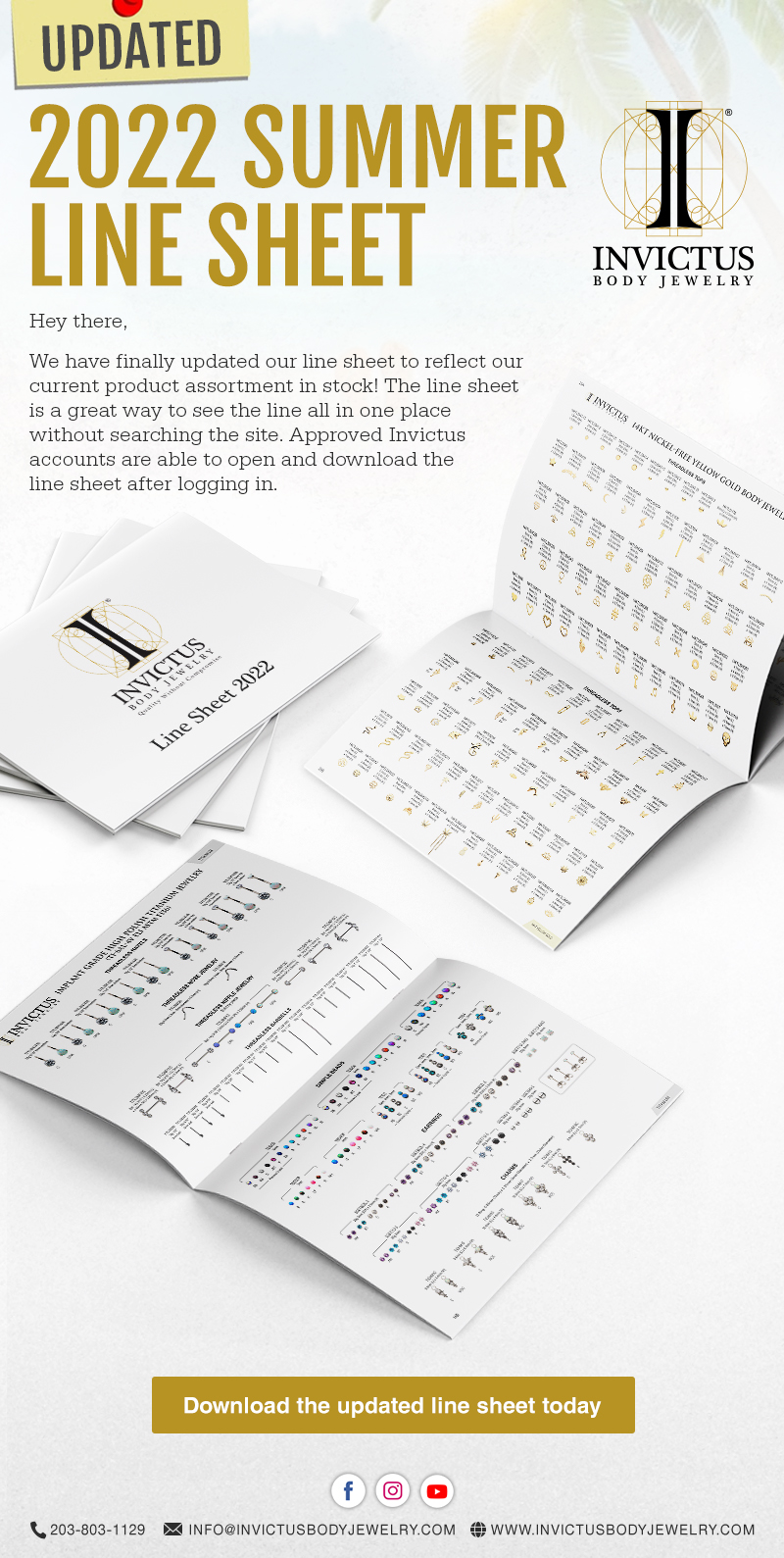 Invictus Line Sheet Summer 2022 is now available!