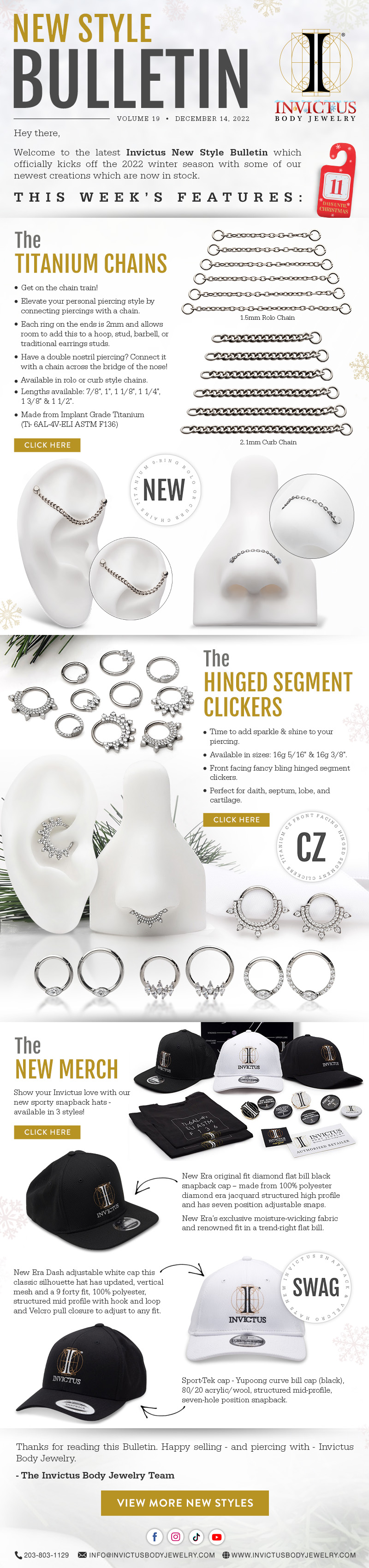 Invictus New Style Bulletin – December 14, 2022