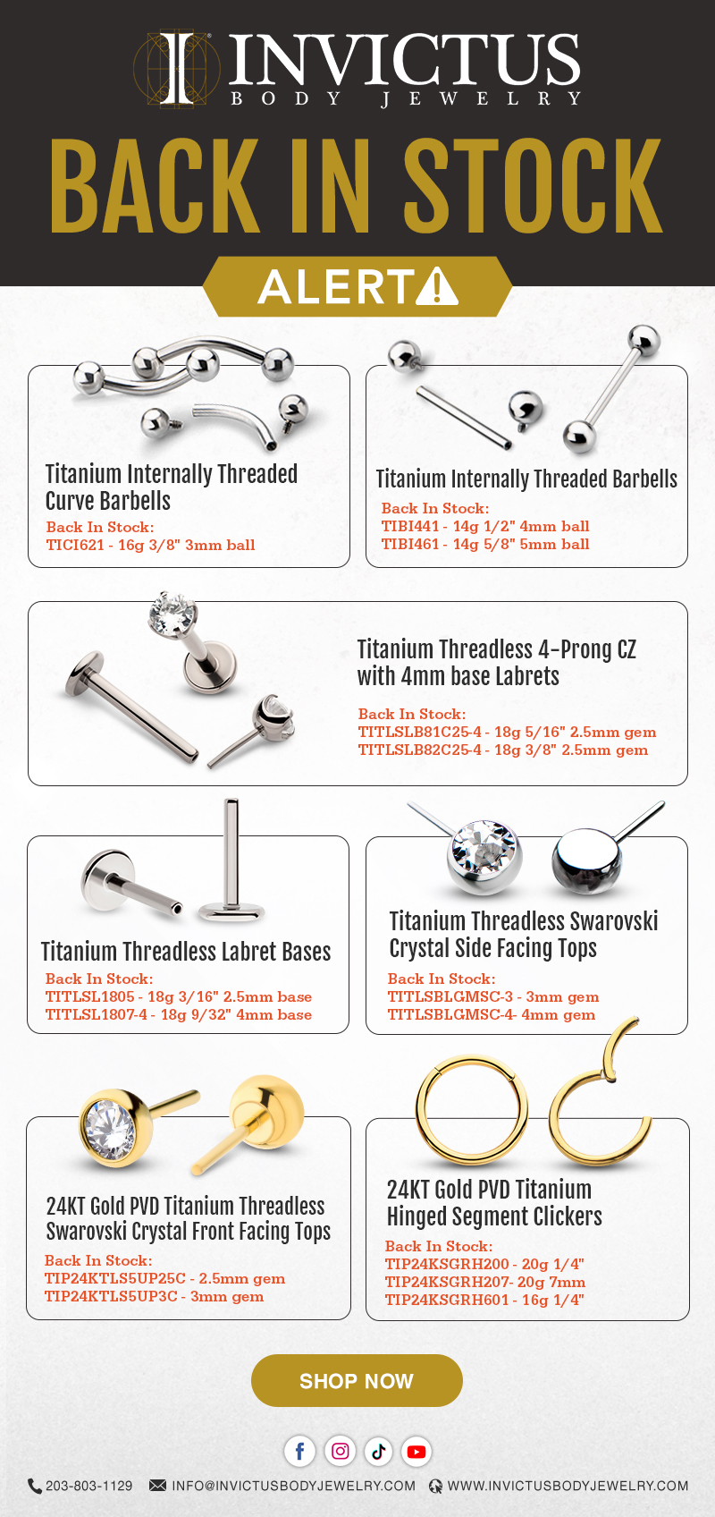 Invictus Back In Stock Alert - May 22, 2023