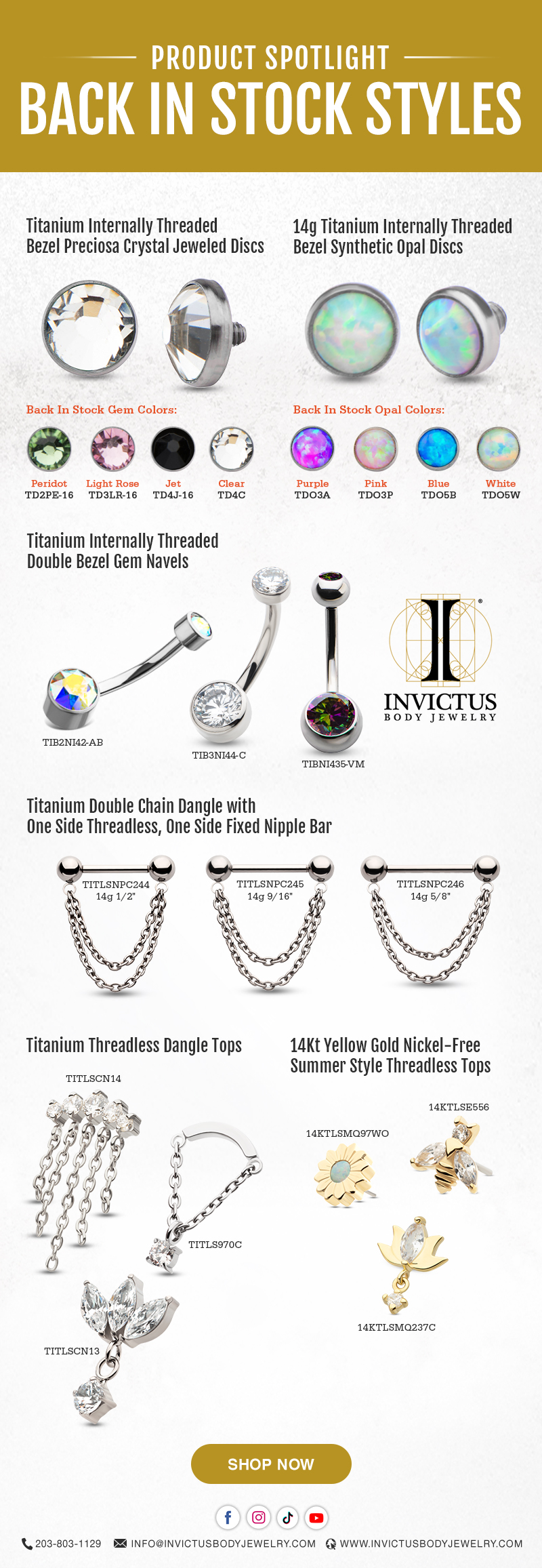 Invictus Back in Stock Styles - June 9, 2023