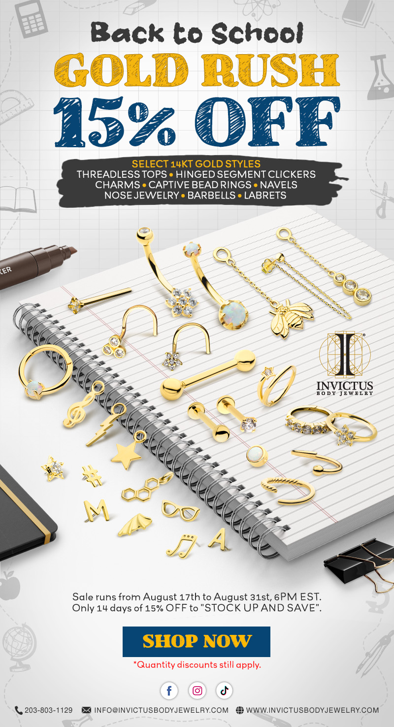 Back to School Gold Rush Sale - 15% OFF select styles.