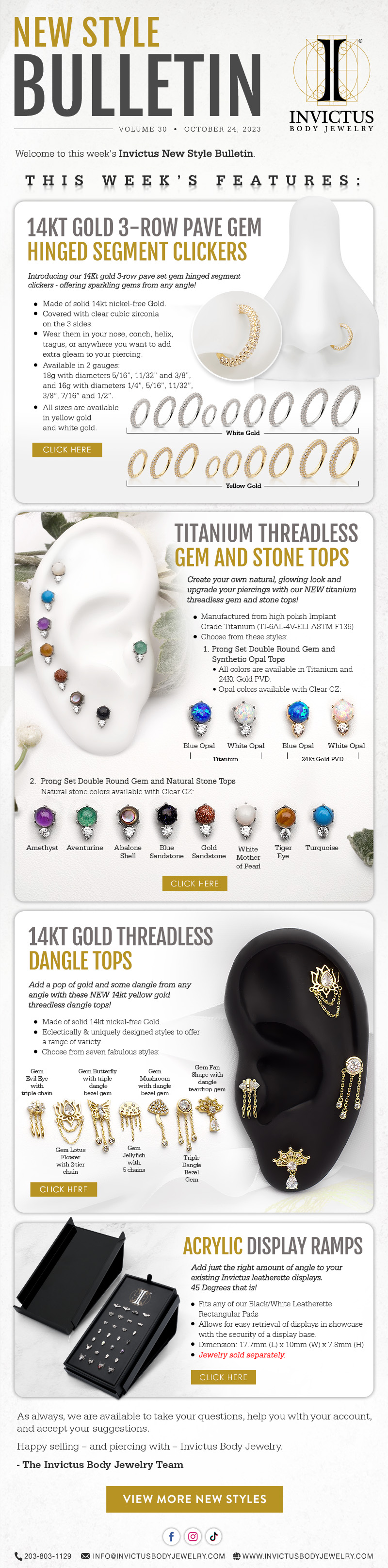 Invictus New Style Bulletin – October 24, 2023 