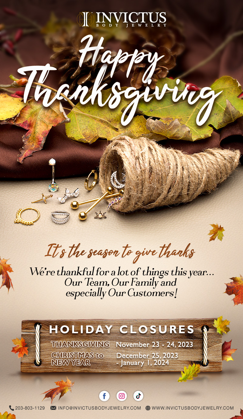 Have a Wonderful Thanksgiving! - From Invictus Team