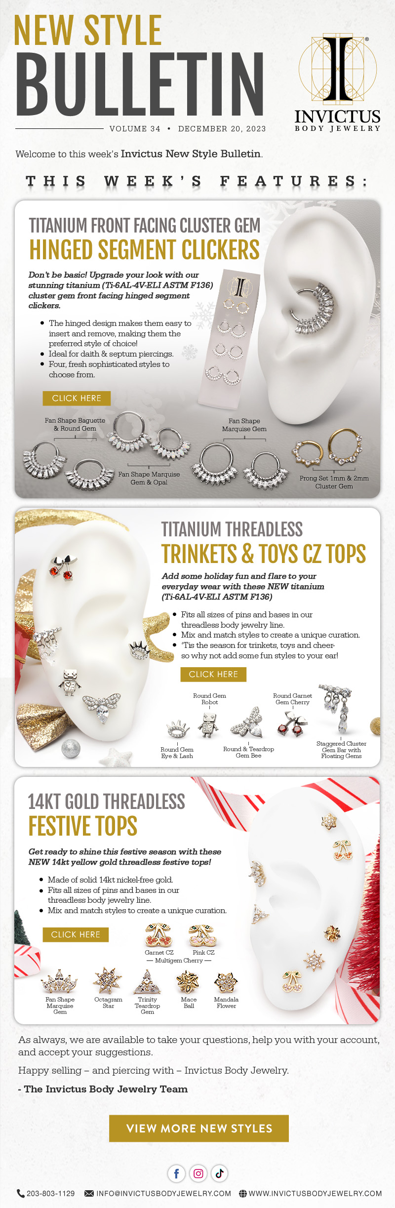 Invictus New Style Bulletin – December 20, 2023
