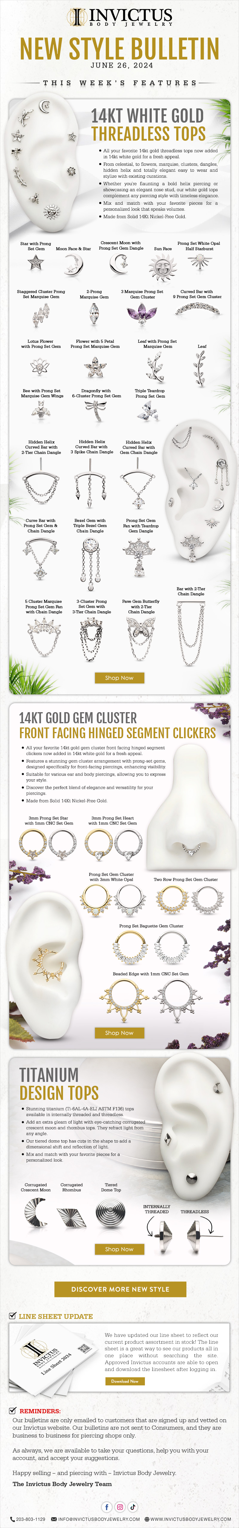 Your Favorite 14kt Styles are Now Available in White Gold.