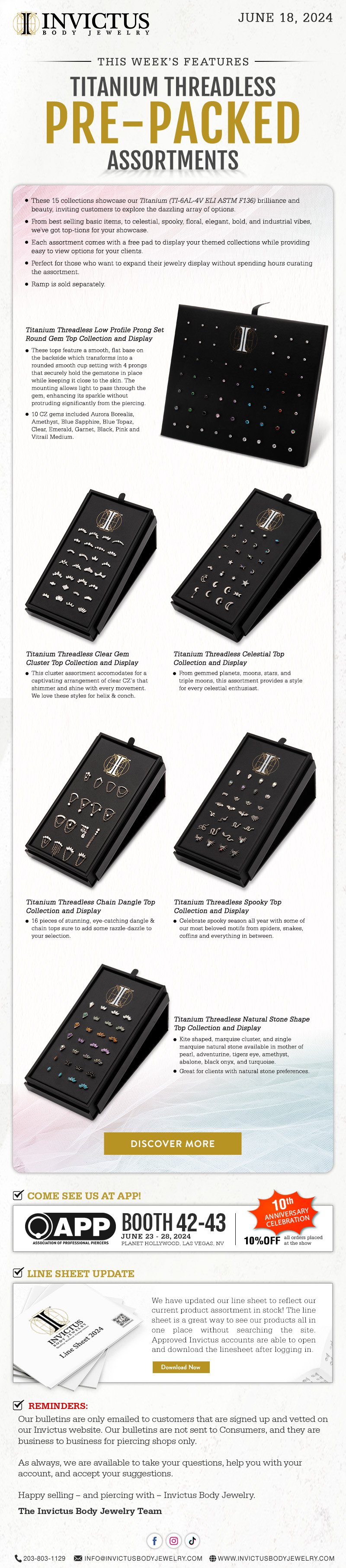 Expand your Jewelry Display with Pre-packed Titanium Assortments