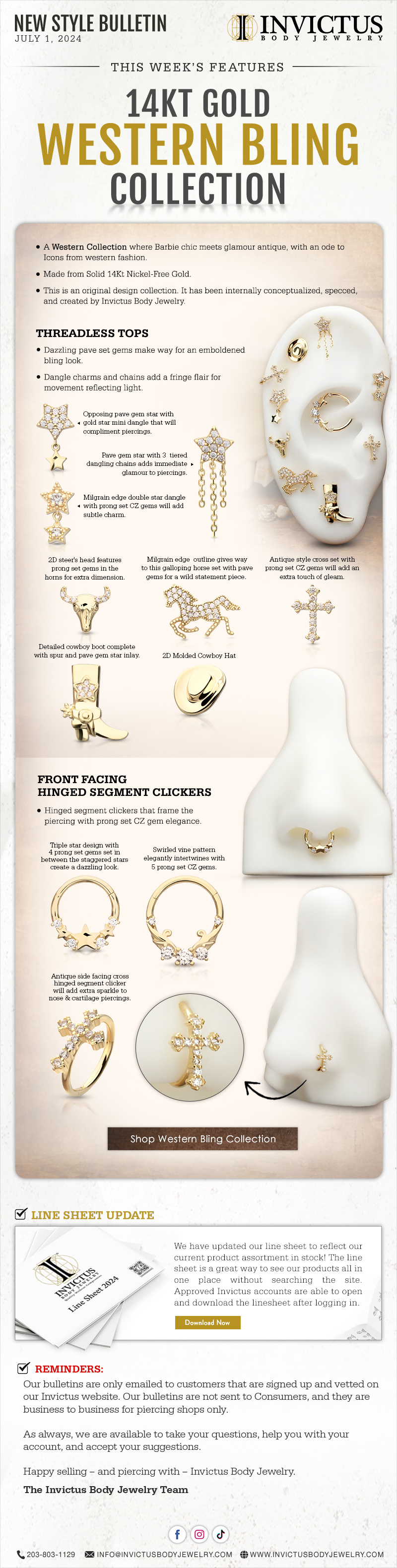 Unveiling Our New 14kt Gold Western Bling Collection