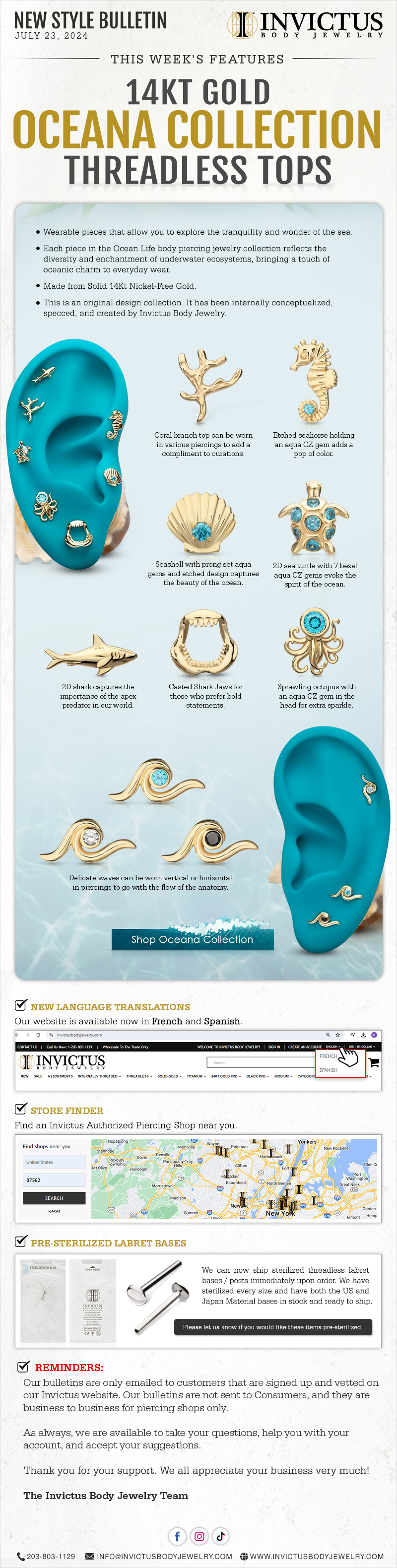 Introducing the 14Kt Gold Oceana Collection