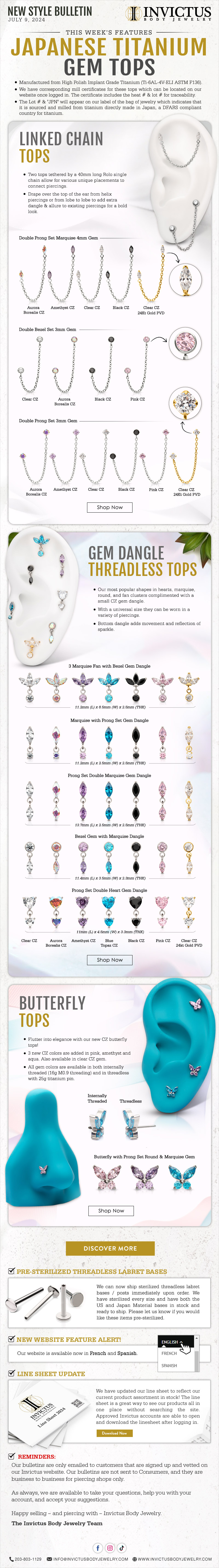 Elevate Your Style: New Japanese Titanium Gem Tops