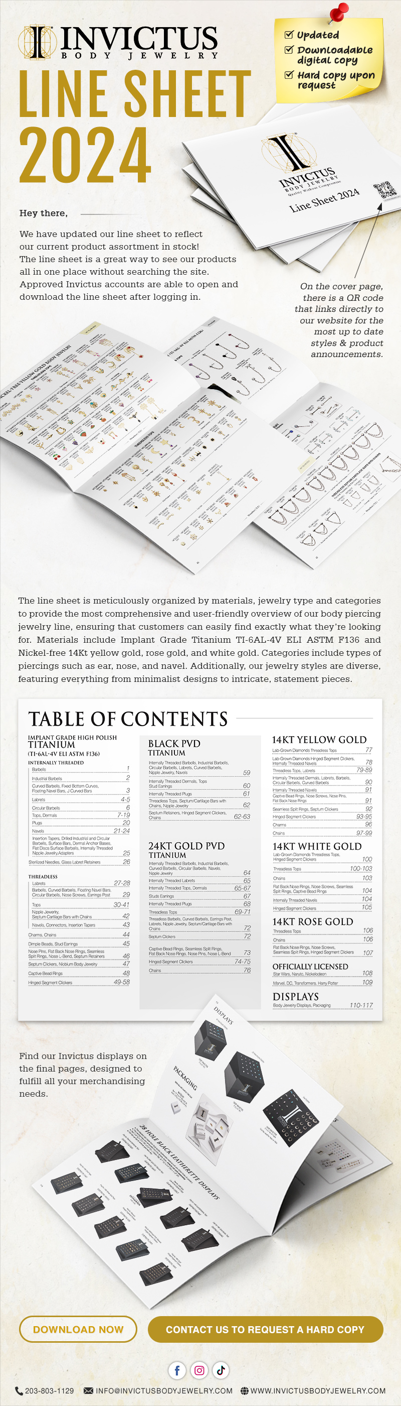The Invictus Line Sheet is now Updated and Ready!