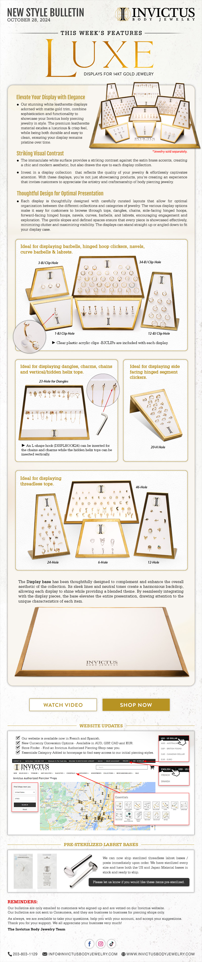 Elevate your Display with Elegance with Luxe Displays