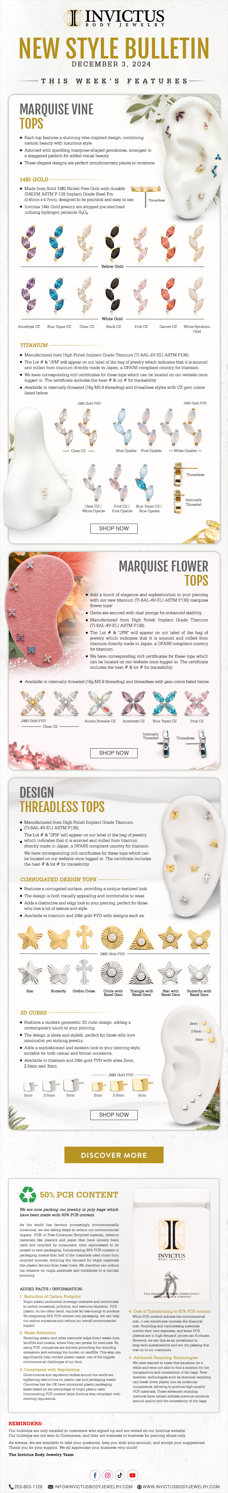 New Trendsetters: Marquise / Corrugated / 3D Cube Tops!